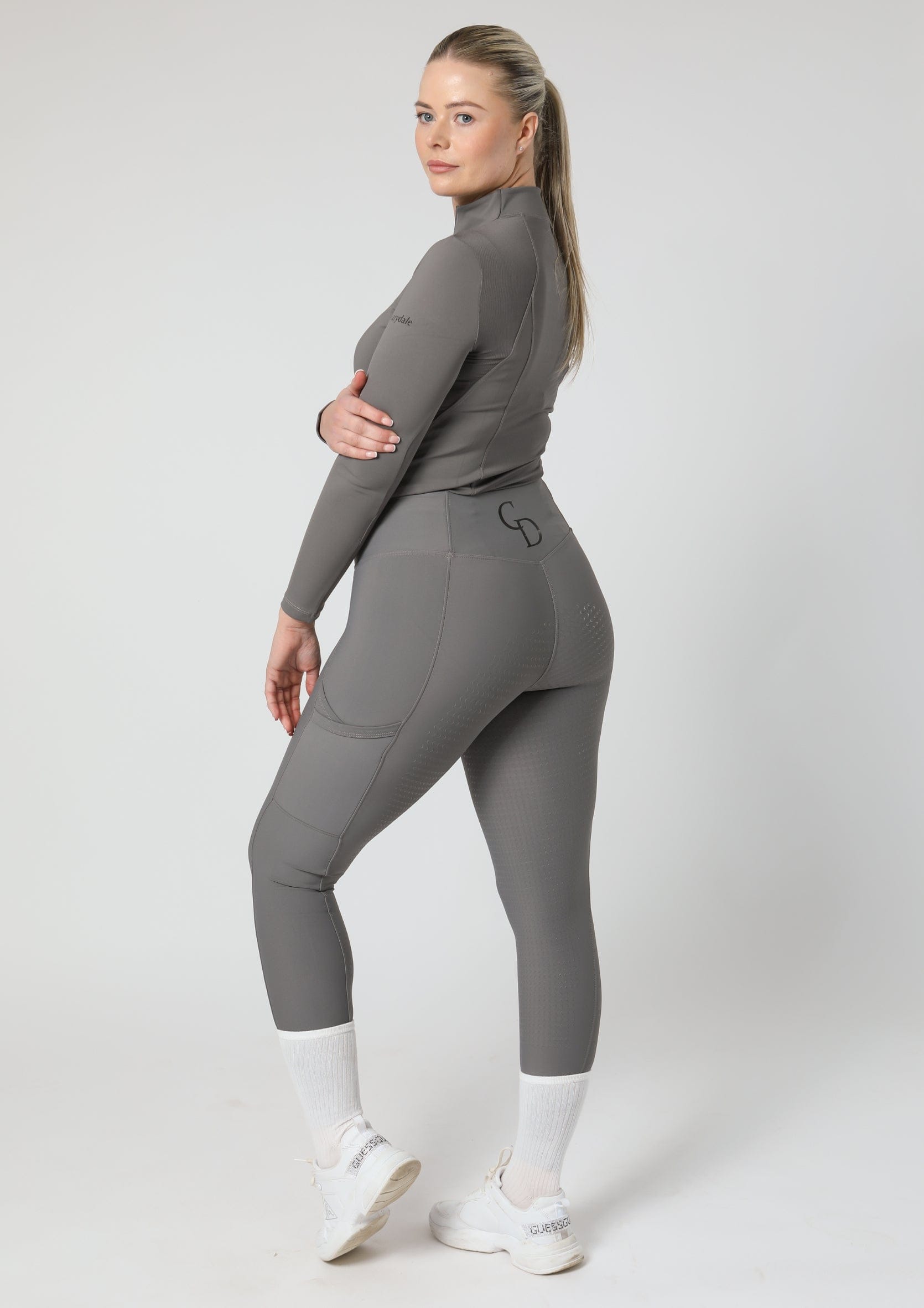 Motion Reitleggings mit Vollbesatz (Grau)