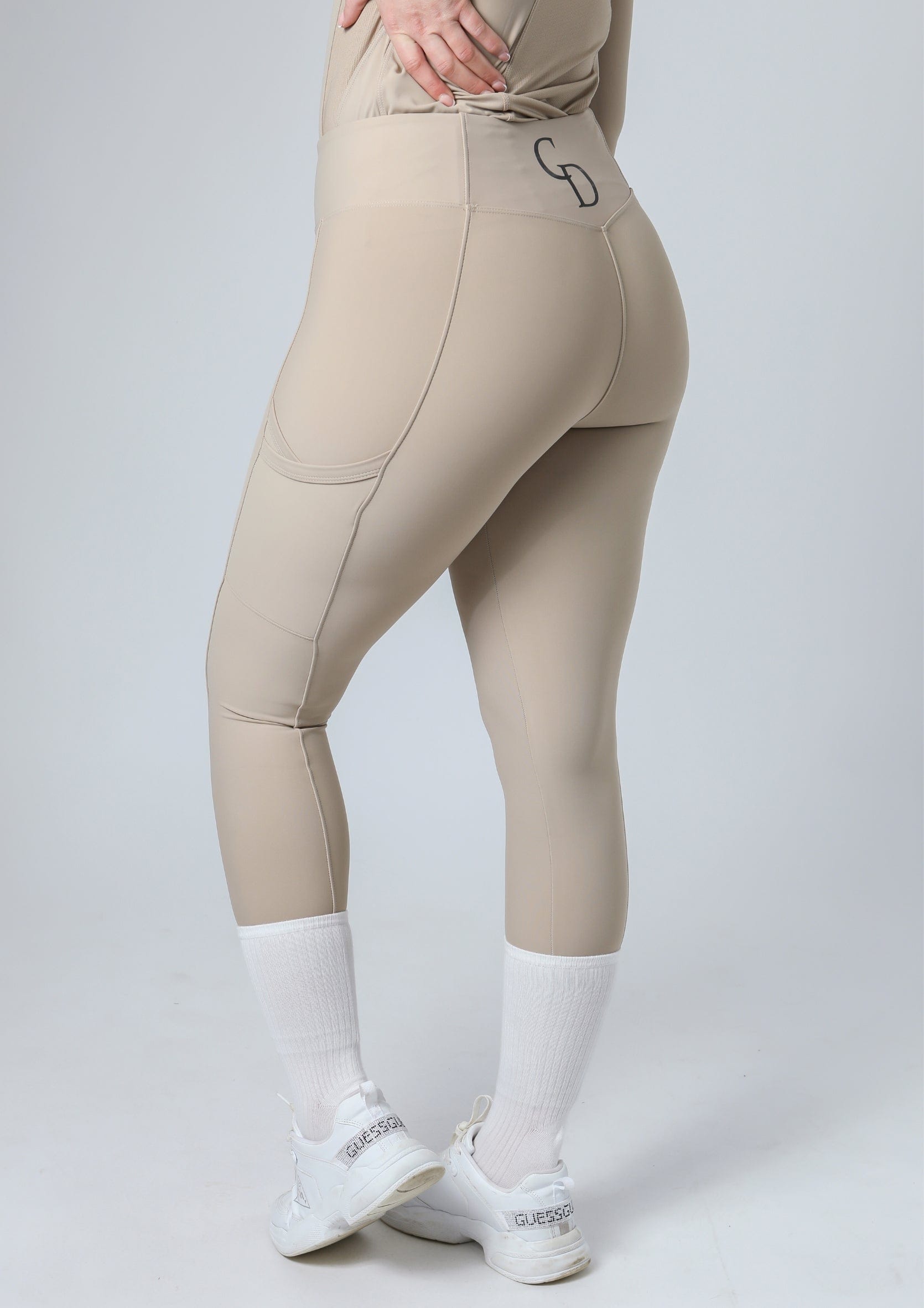 Classic Pull On Riding Leggings (Beige)