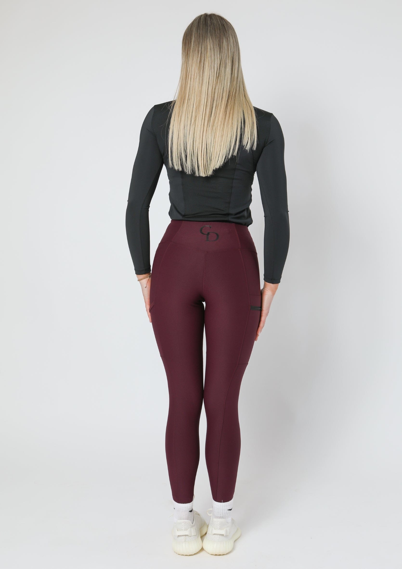 Alltags-Leggings zum Anziehen (Wein)