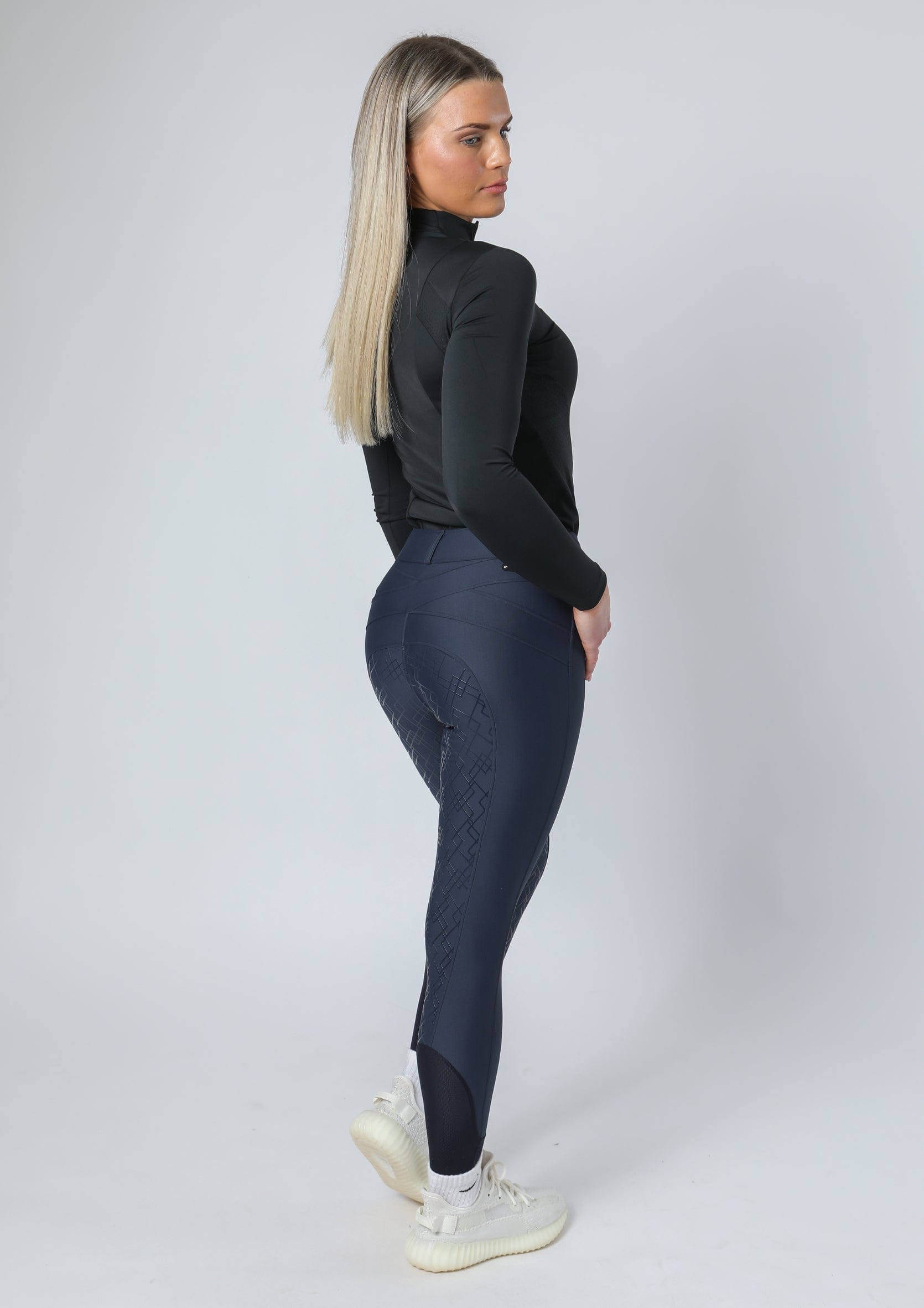 Performance Reithose mit Vollbesatz (Marineblau)