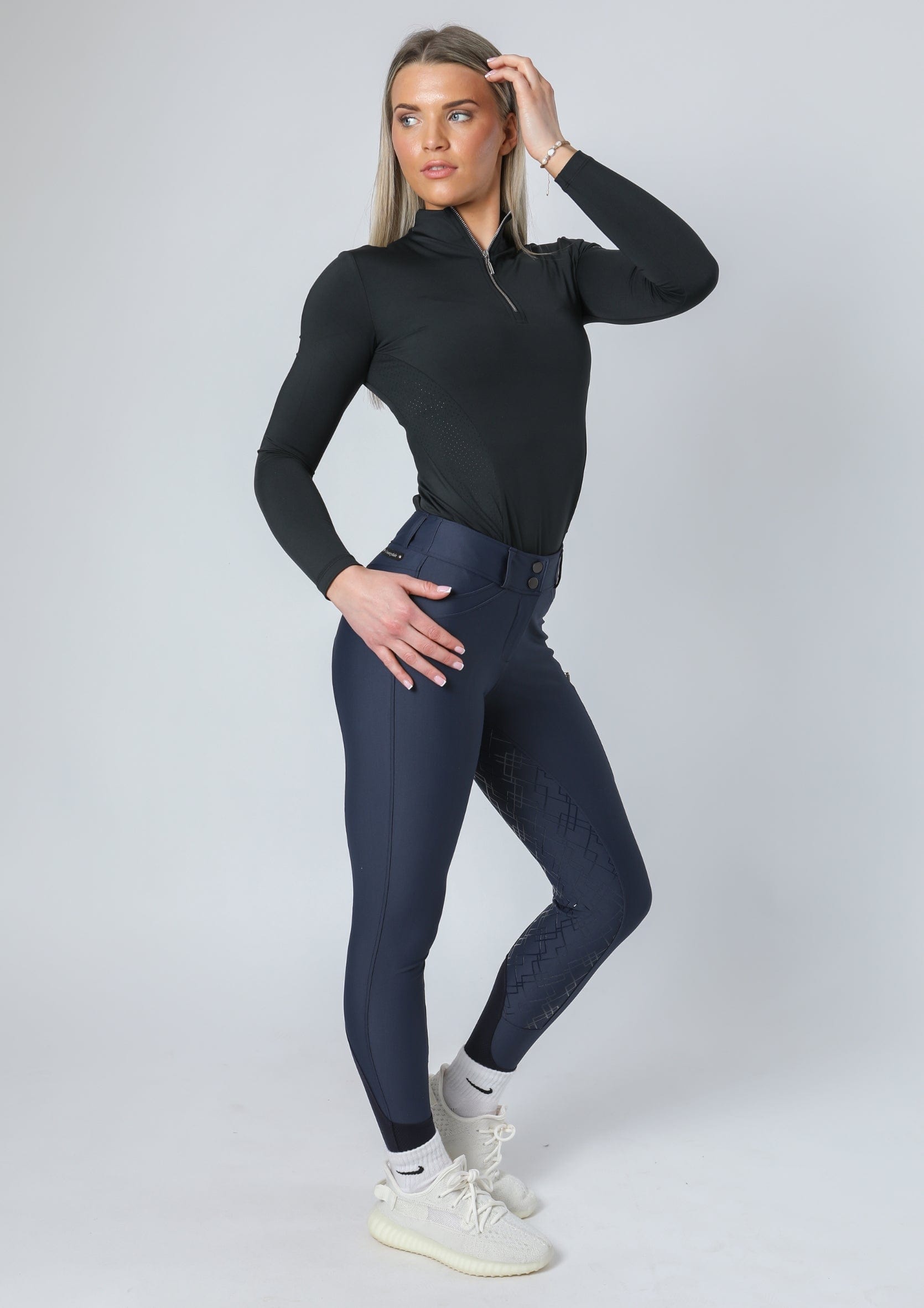 Performance Reithose mit Vollbesatz (Marineblau)