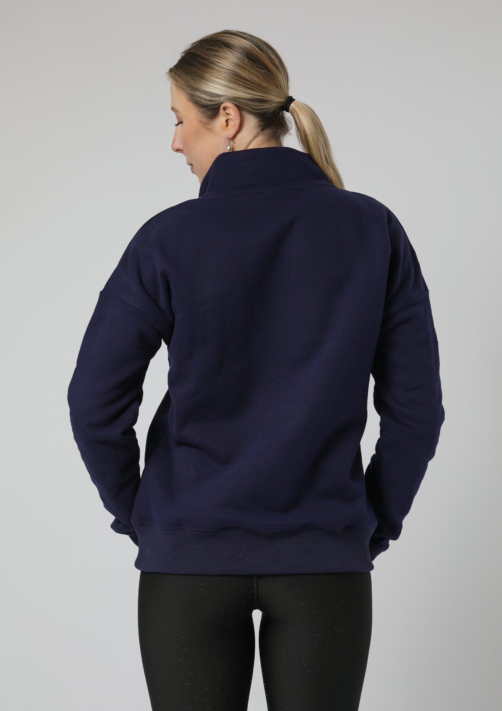 Pull urbain demi-zippé (bleu marine)