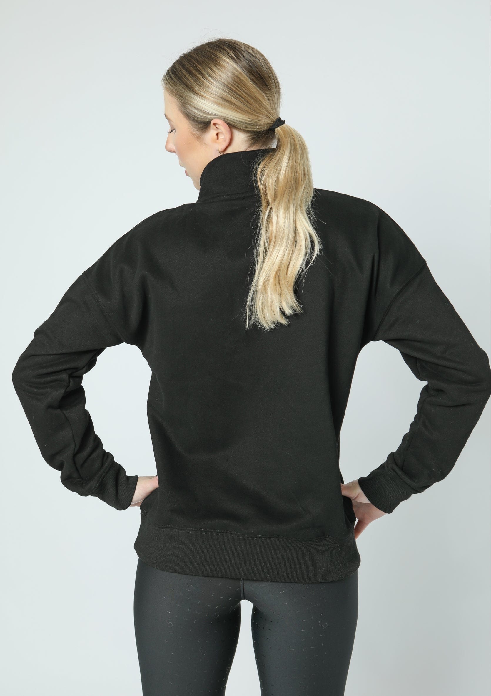 Pull urbain demi-zip (noir)