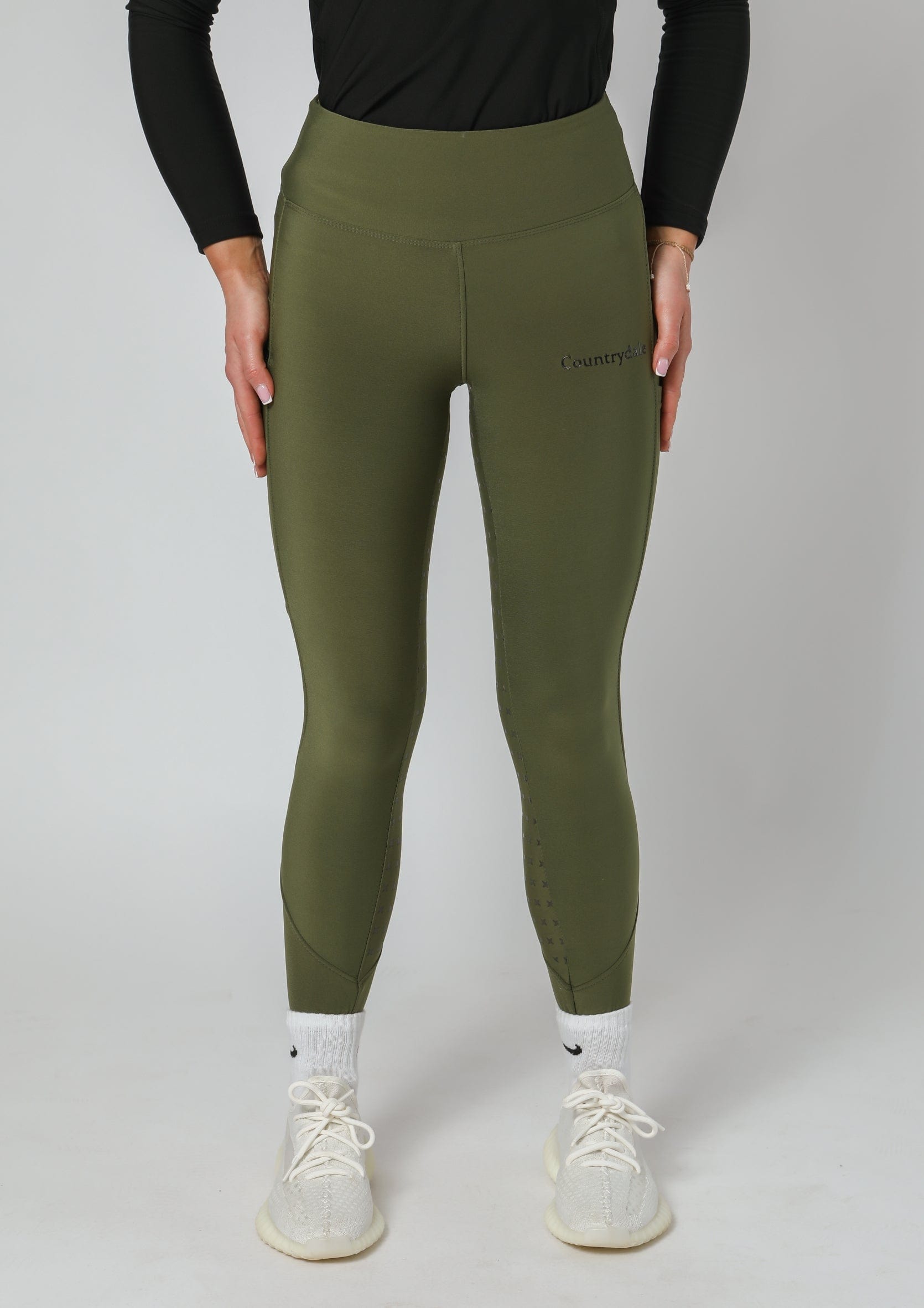 Leggings d'équitation Thermal Performance à fond intégral (Hunter Green)