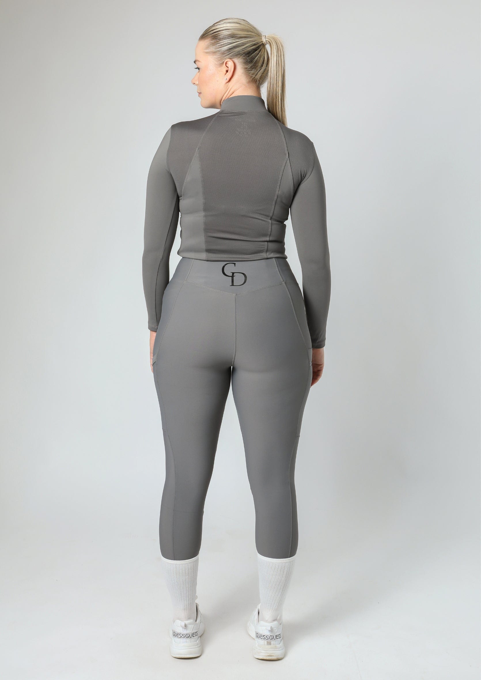 Legging d'équitation classique à enfiler (gris)