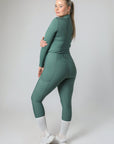 Klassische Reitleggings zum Überziehen (Salbeigrün)