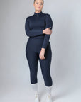 Klassische Reitleggings zum Überziehen (Marineblau)
