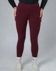 Thermal Performance Reitleggings mit Vollbesatz (Weinrot)