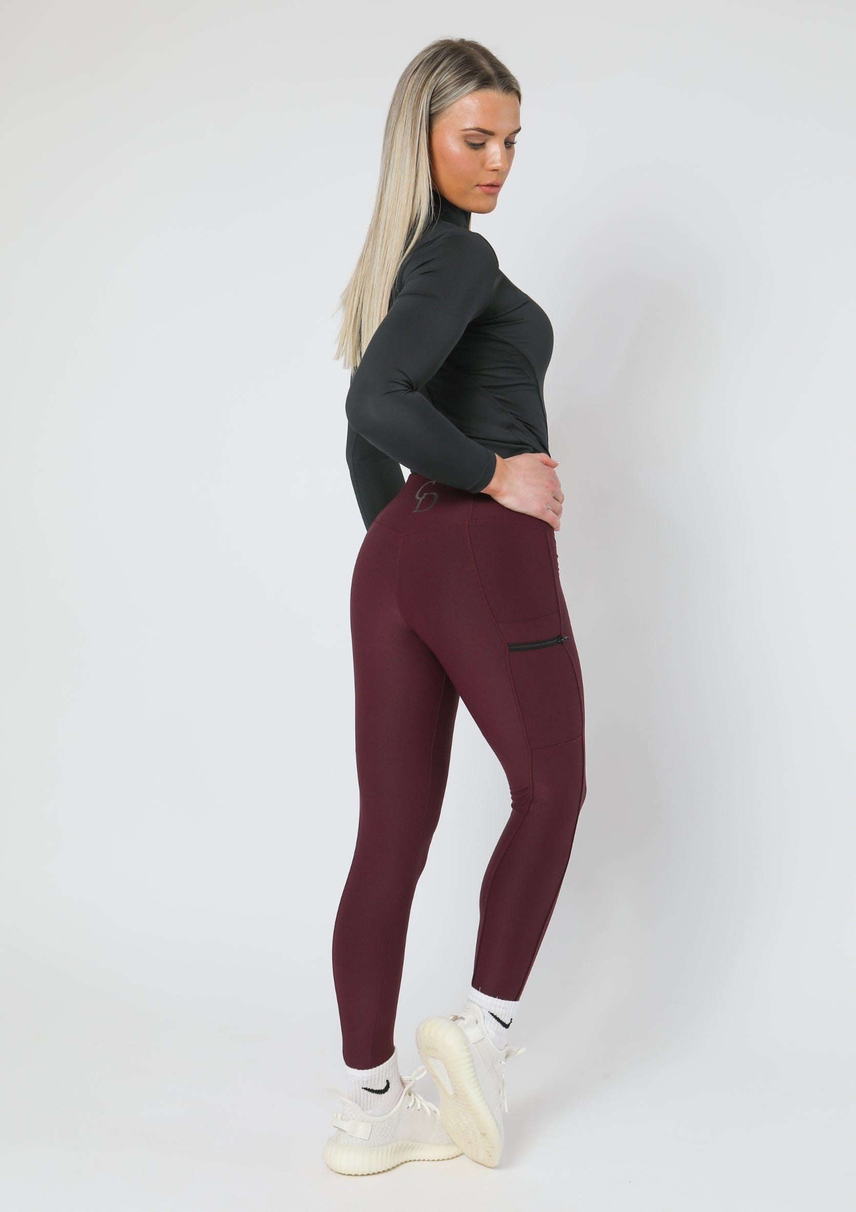 Alltags-Leggings zum Anziehen (Wein)