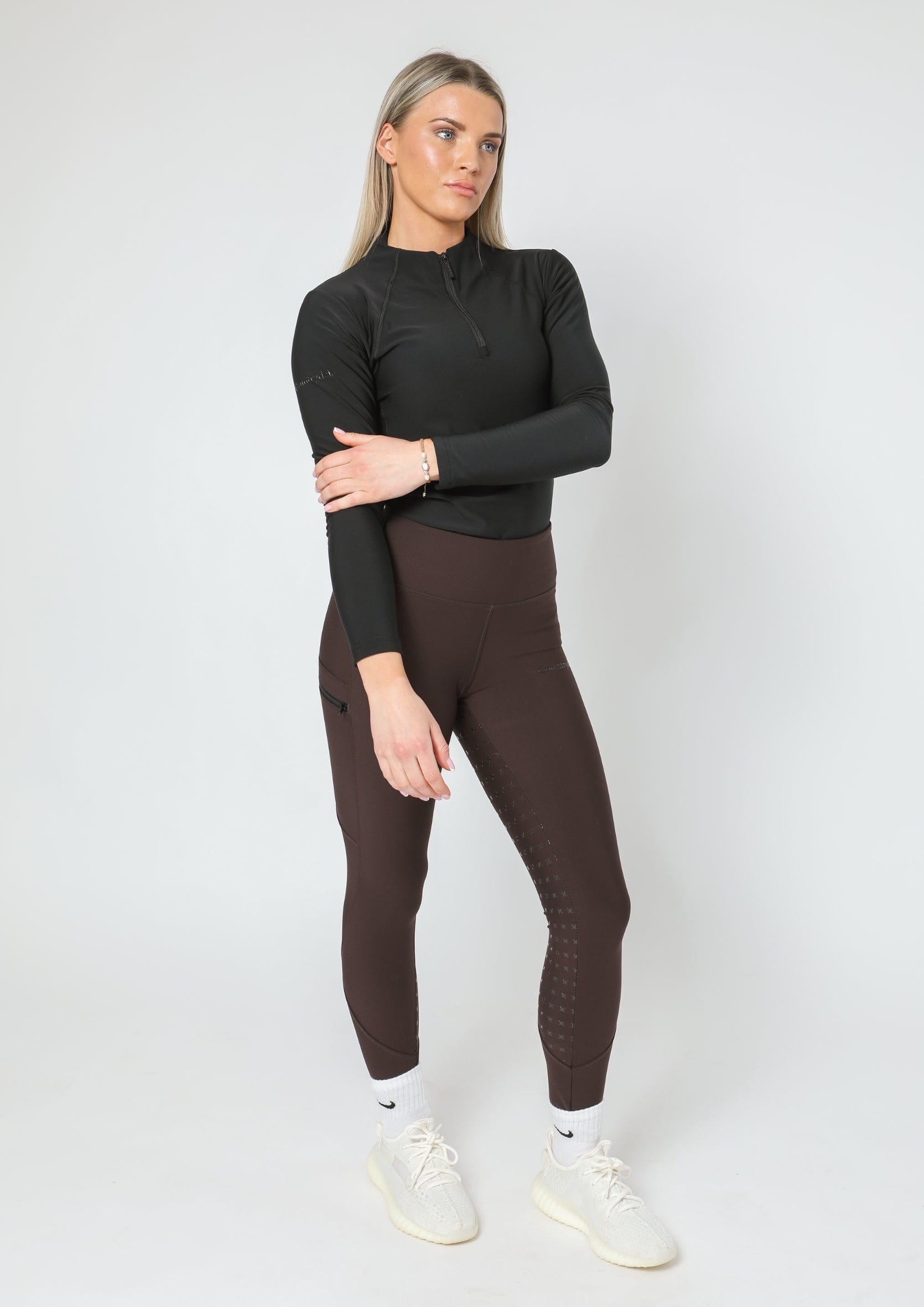 Thermal Performance Reitleggings mit Vollbesatz (Braun)