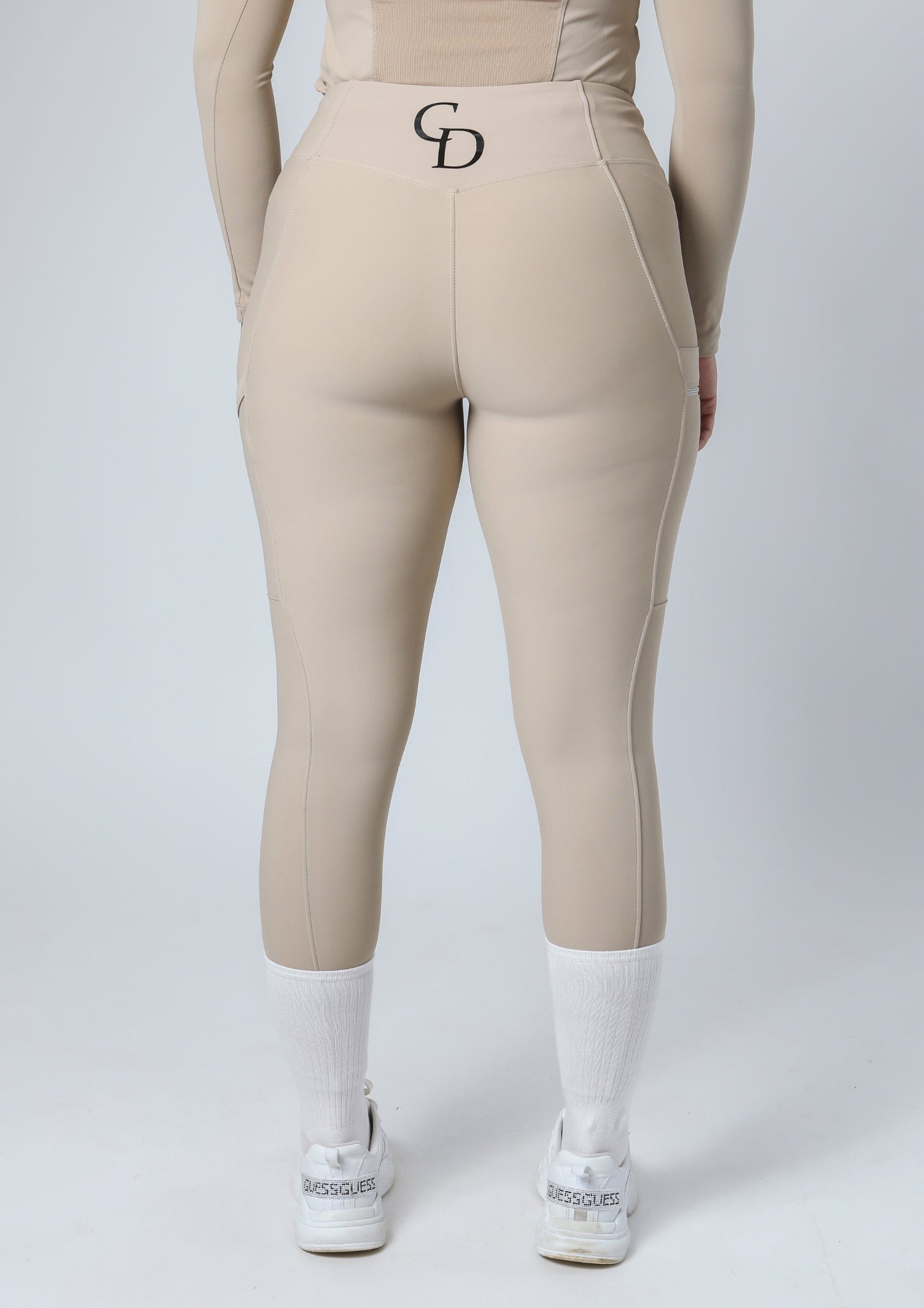 Classic Pull On Riding Leggings (Beige)