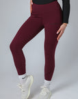 Thermal Performance Reitleggings mit Vollbesatz (Weinrot)