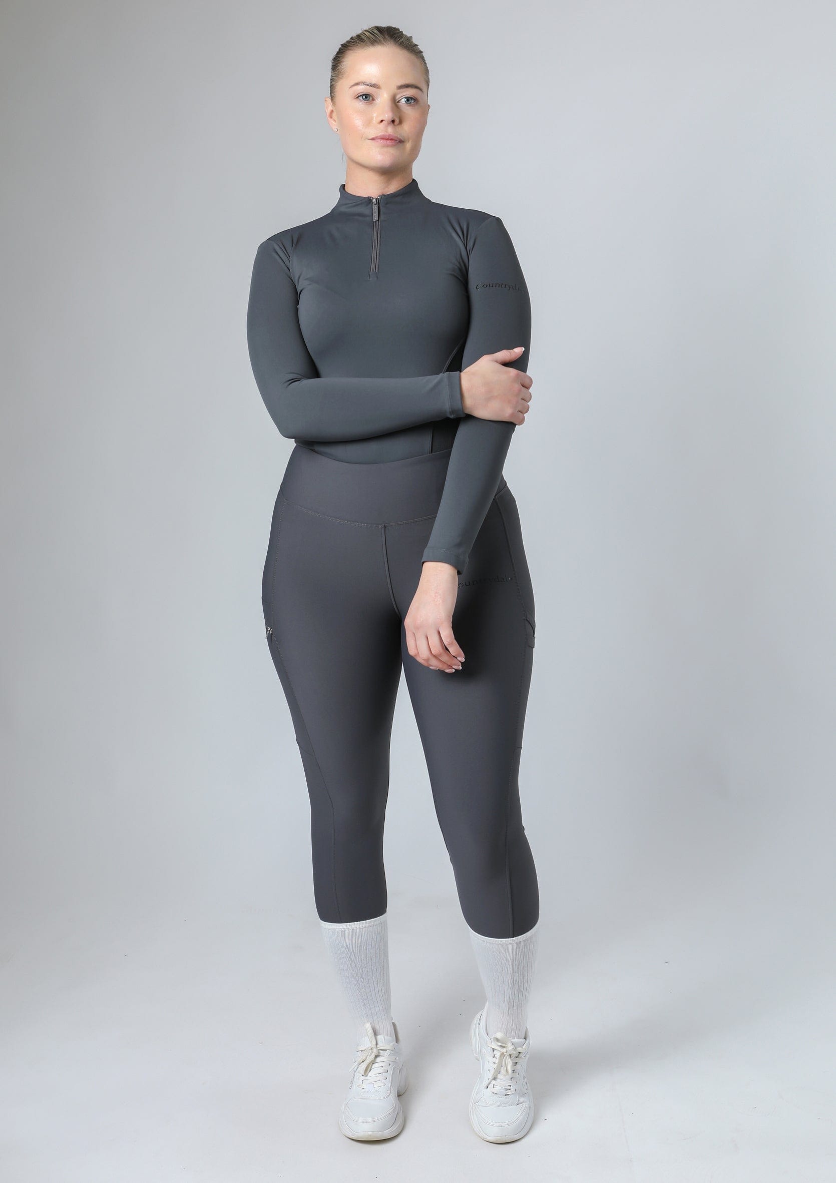 Classic Pull On Riding Leggings (Charcoal)