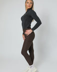Leggings zum Anziehen für jeden Tag (Braun)