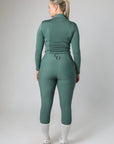 Klassische Reitleggings zum Überziehen (Salbeigrün)