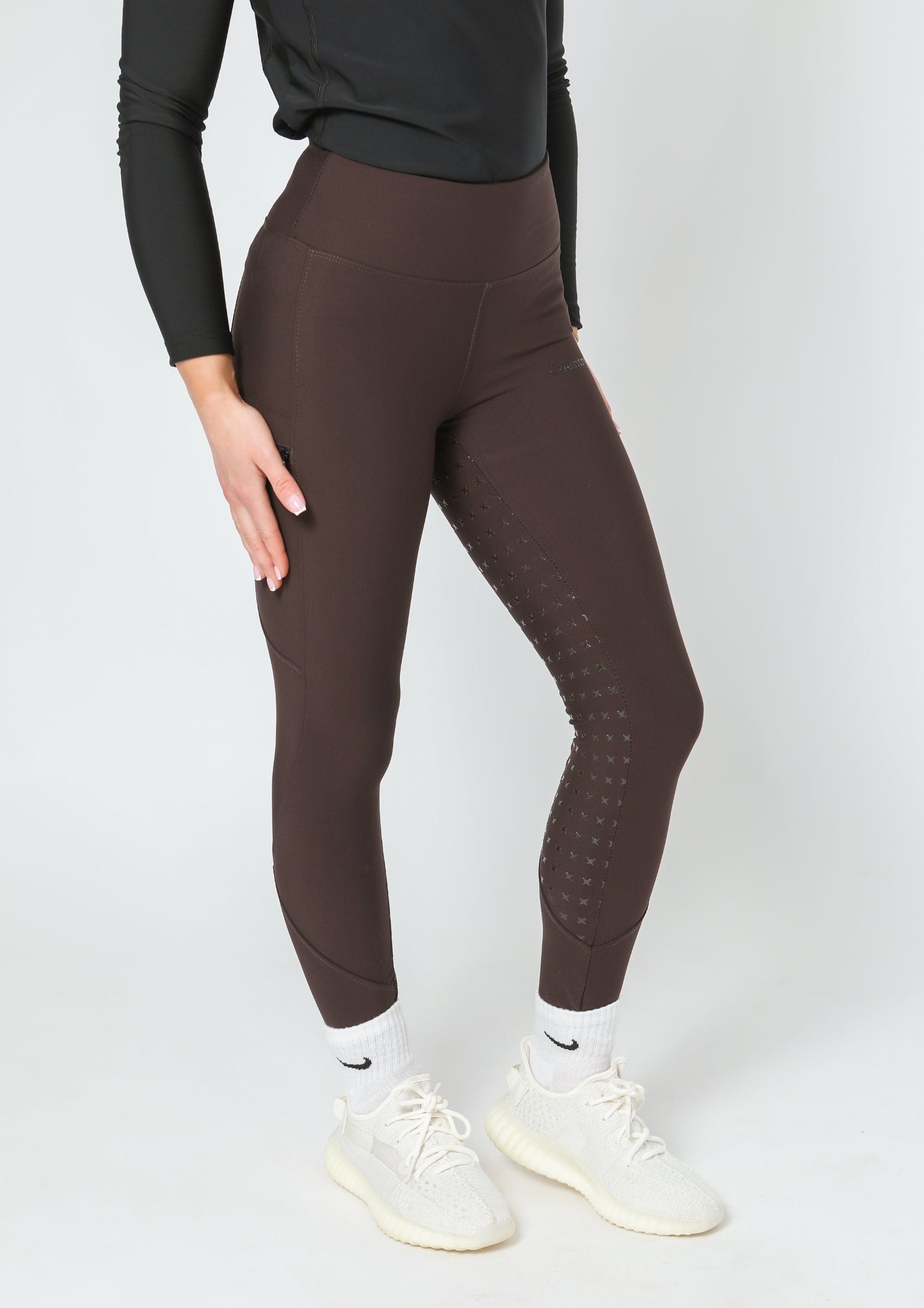 Thermal Performance Reitleggings mit Vollbesatz (Braun)