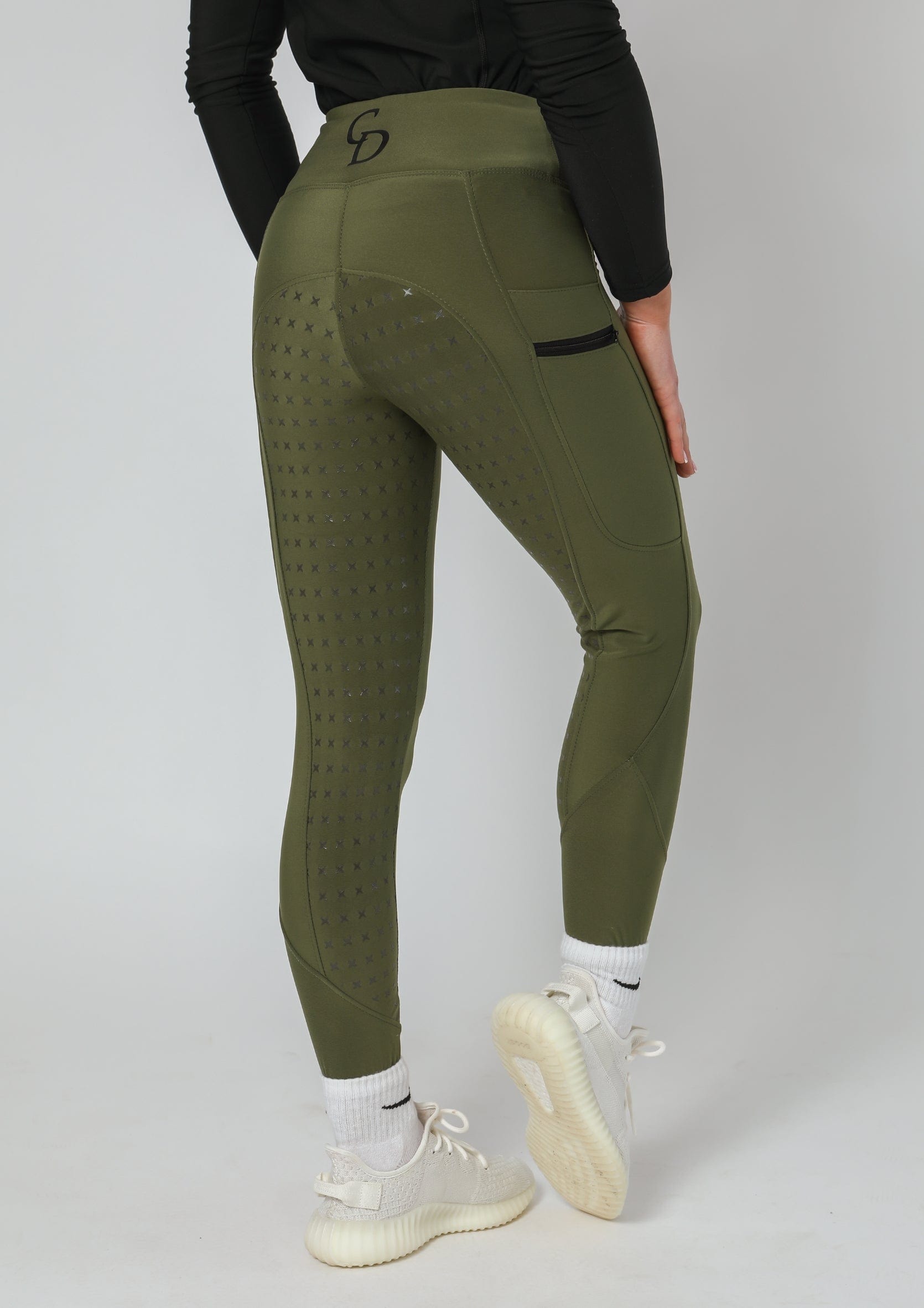 Leggings d'équitation Thermal Performance à fond intégral (Hunter Green)