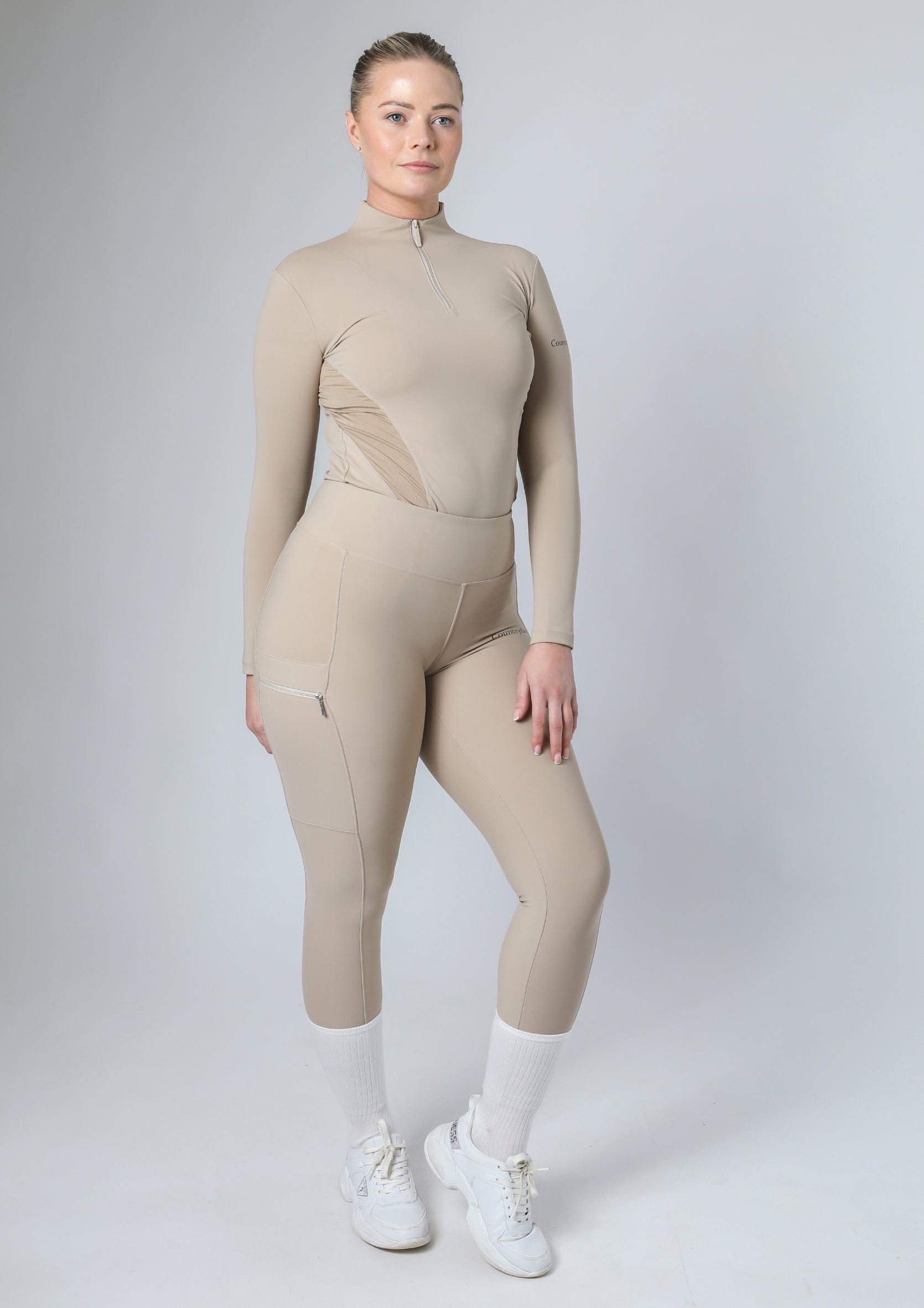 Classic Pull On Riding Leggings (Beige)