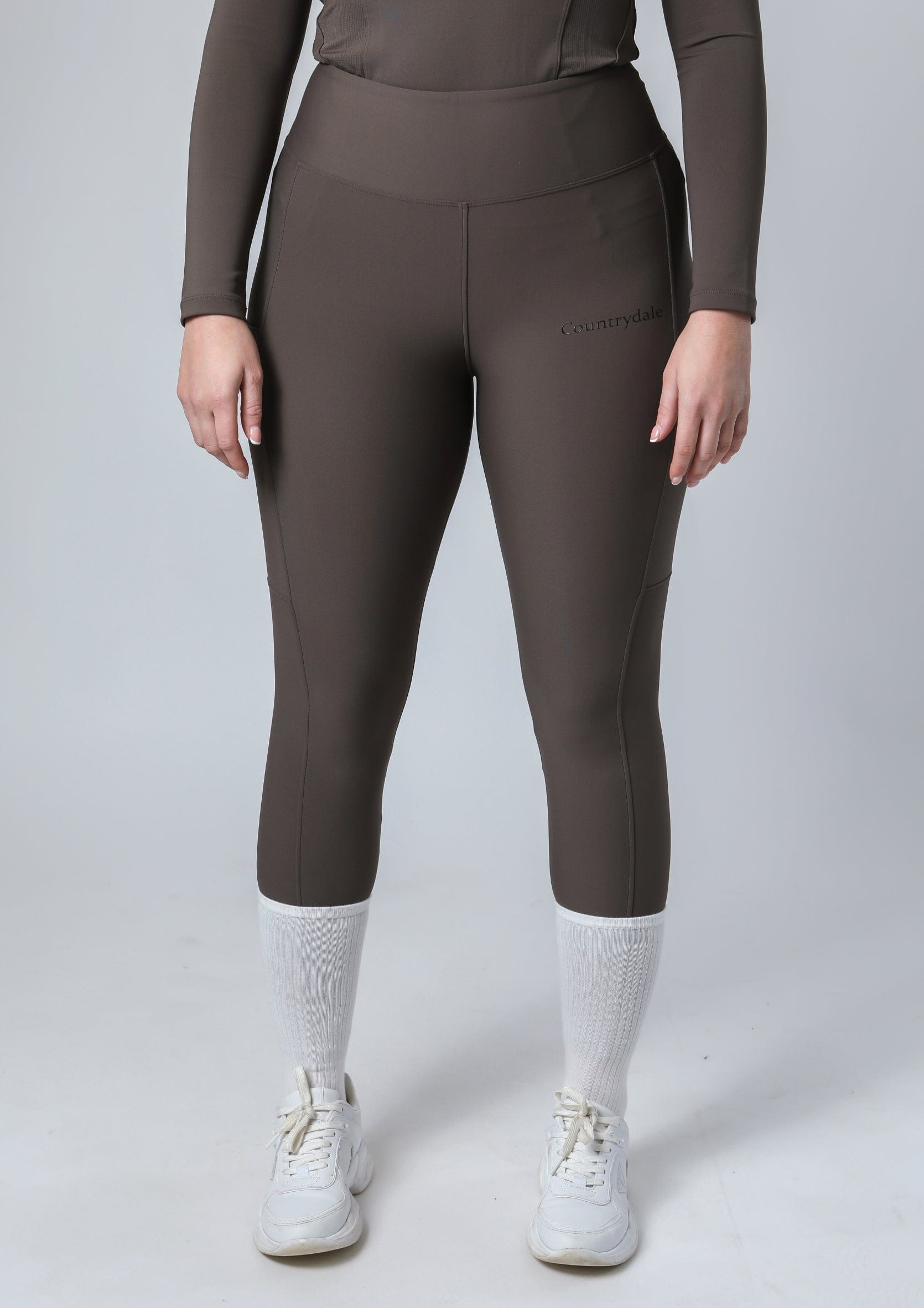 Classic Pull On Riding Leggings (Brown)