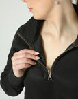 Pull urbain demi-zip (noir)
