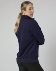 Pull urbain demi-zippé (bleu marine)