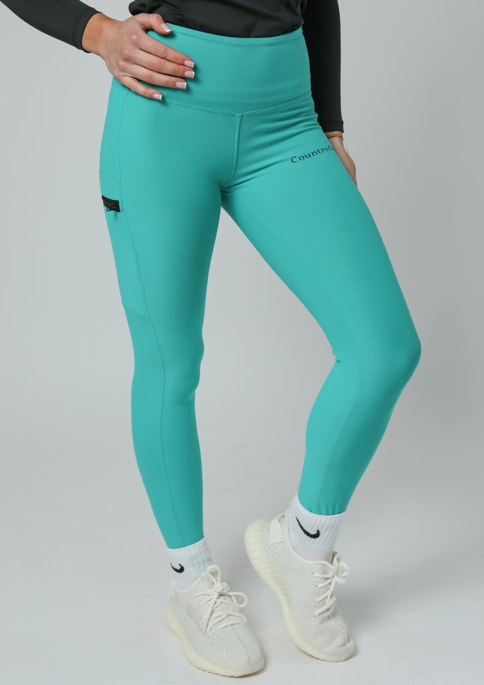 Alltags-Leggings zum Anziehen (Aqua)