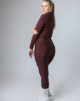 Klassische Reitleggings zum Überziehen (Weinrot)