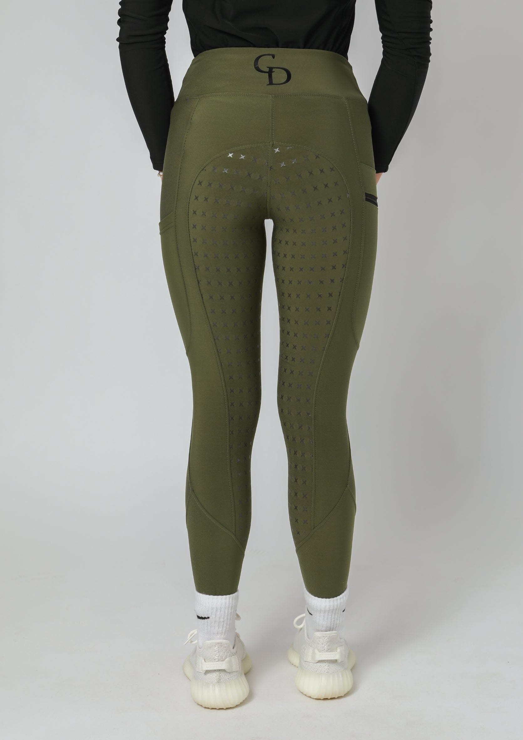 Leggings d'équitation Thermal Performance à fond intégral (Hunter Green)