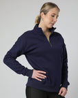 Pull urbain demi-zippé (bleu marine)
