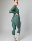 Klassische Reitleggings zum Überziehen (Salbeigrün)