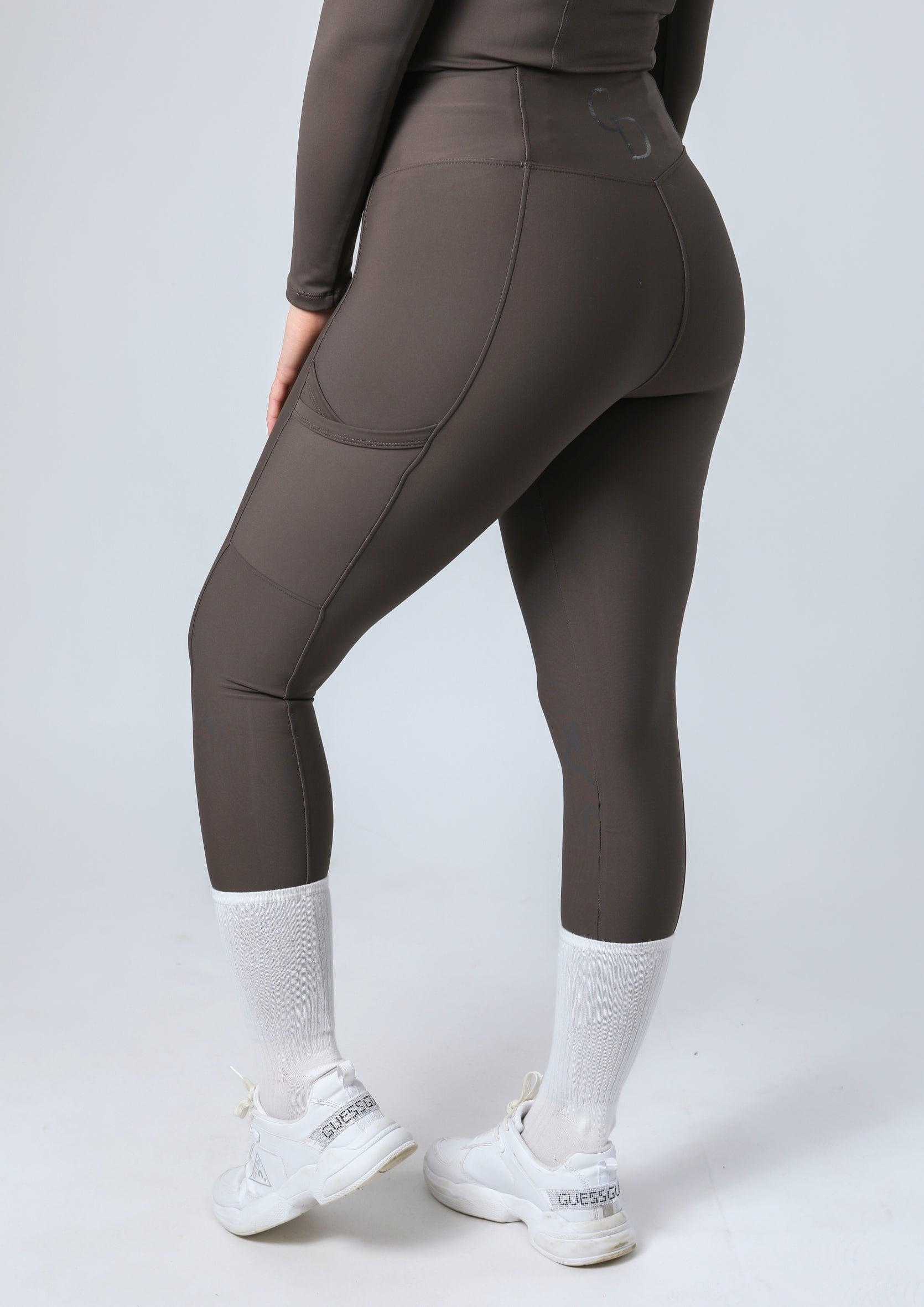 Classic Pull On Riding Leggings (Brown)