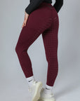 Thermal Performance Reitleggings mit Vollbesatz (Weinrot)