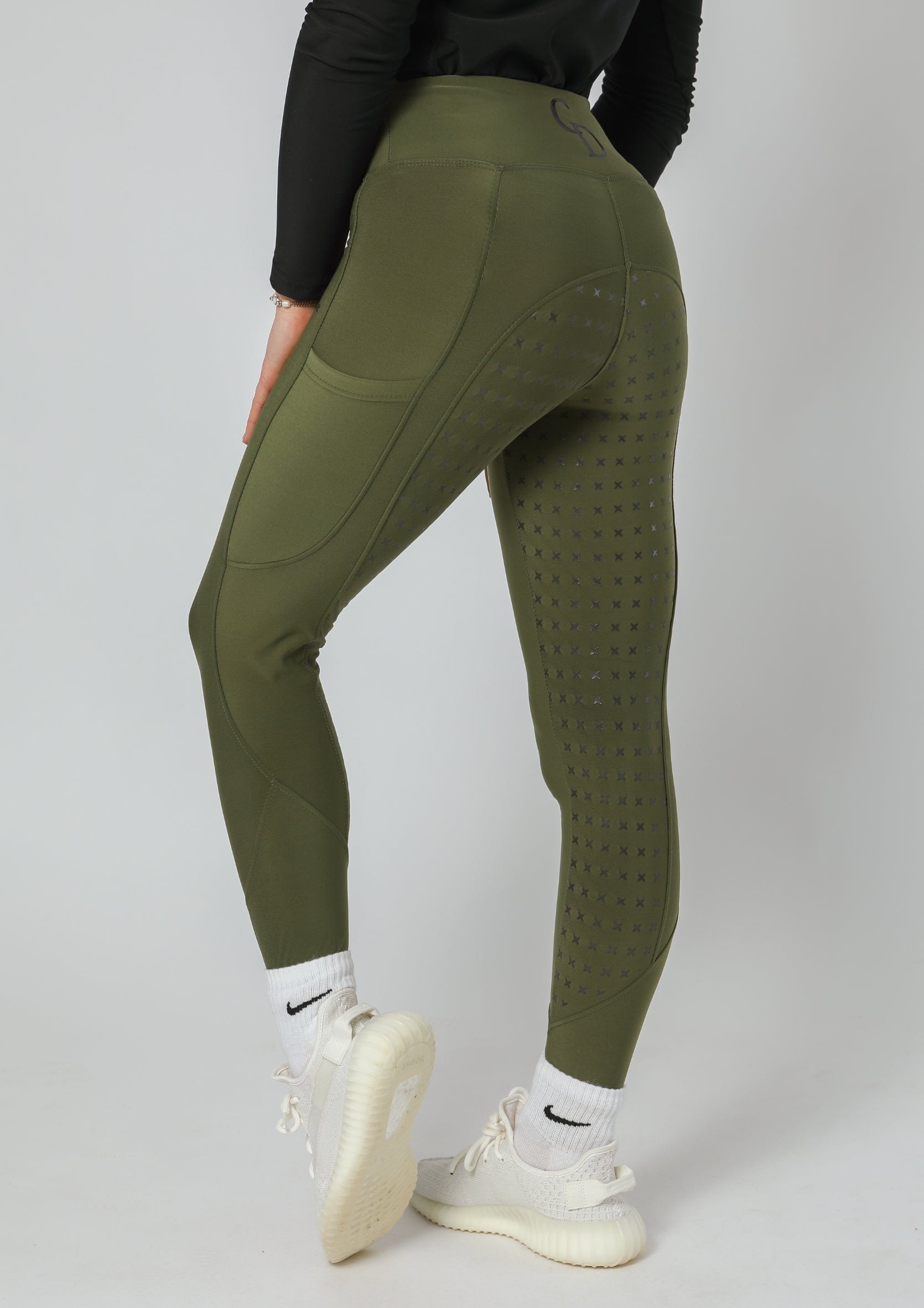 Leggings d'équitation Thermal Performance à fond intégral (Hunter Green)