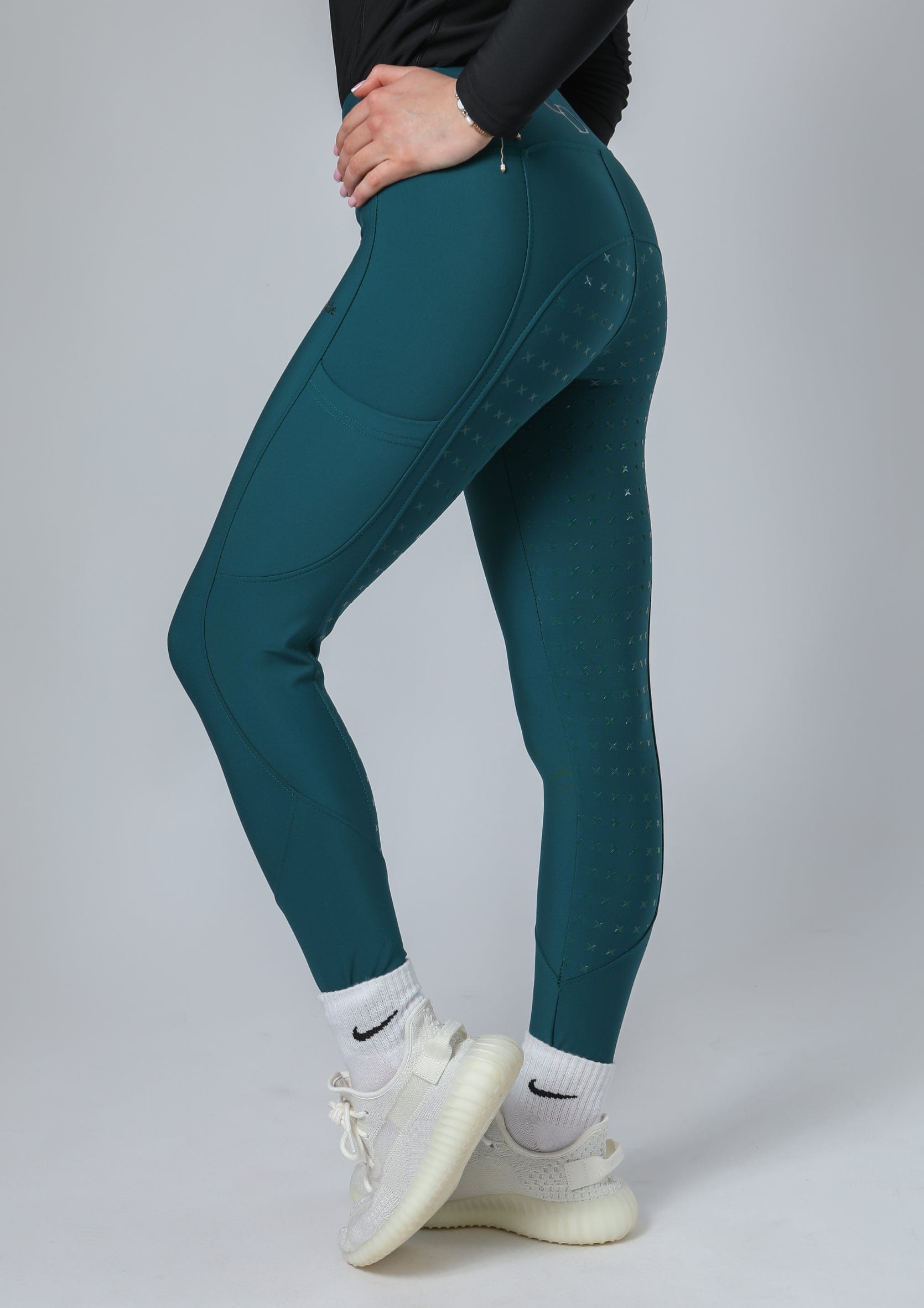 Thermal Performance Full Seat Riding Leggings (Teal)