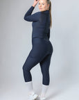 Klassische Reitleggings zum Überziehen (Marineblau)