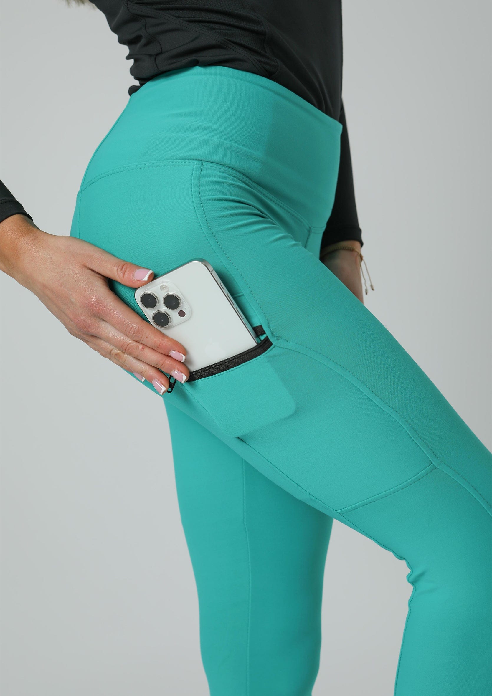 Alltags-Leggings zum Anziehen (Aqua)