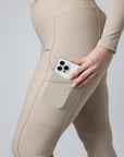 Classic Pull On Riding Leggings (Beige)