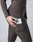 Classic Pull On Riding Leggings (Brown)