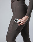 Classic Pull On Riding Leggings (Brown)