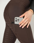 Thermal Performance Reitleggings mit Vollbesatz (Braun)