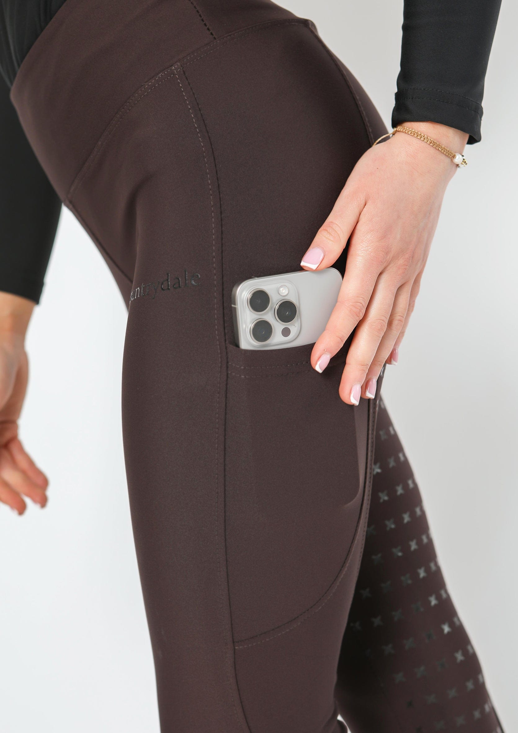 Thermal Performance Reitleggings mit Vollbesatz (Braun)