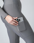 Legging d'équitation classique à enfiler (gris)