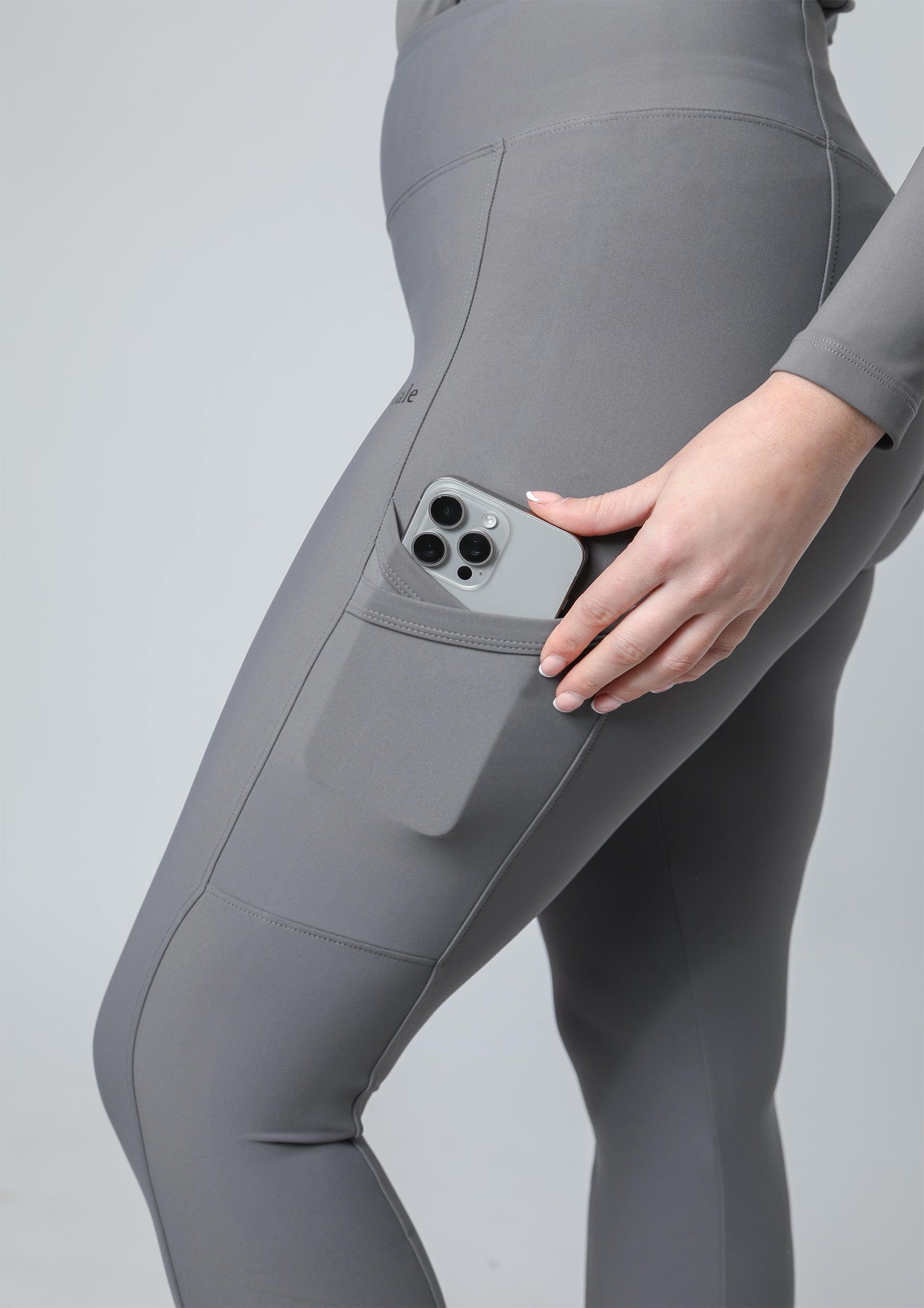 Legging d'équitation classique à enfiler (gris)