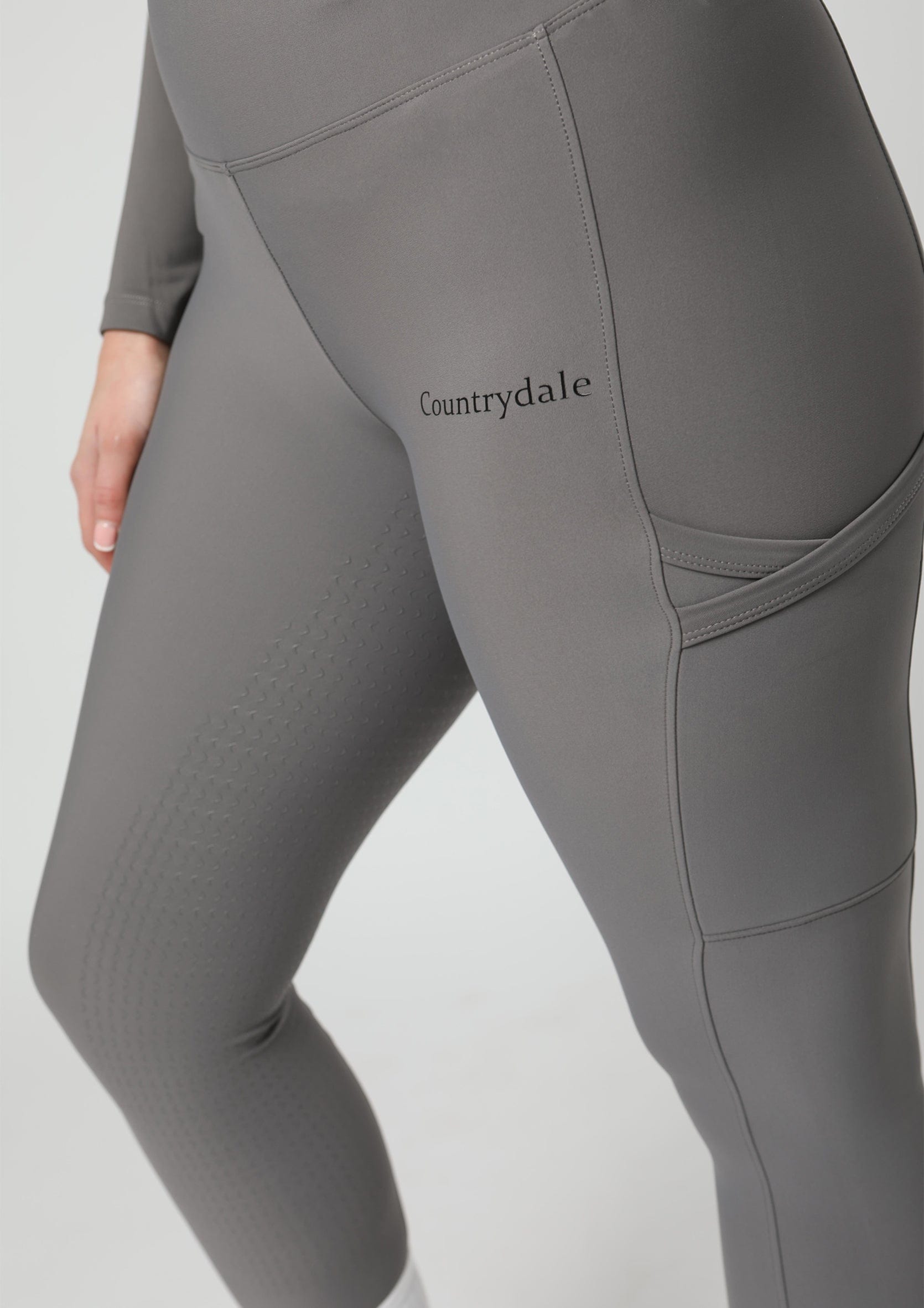 Motion Reitleggings mit Vollbesatz (Grau)