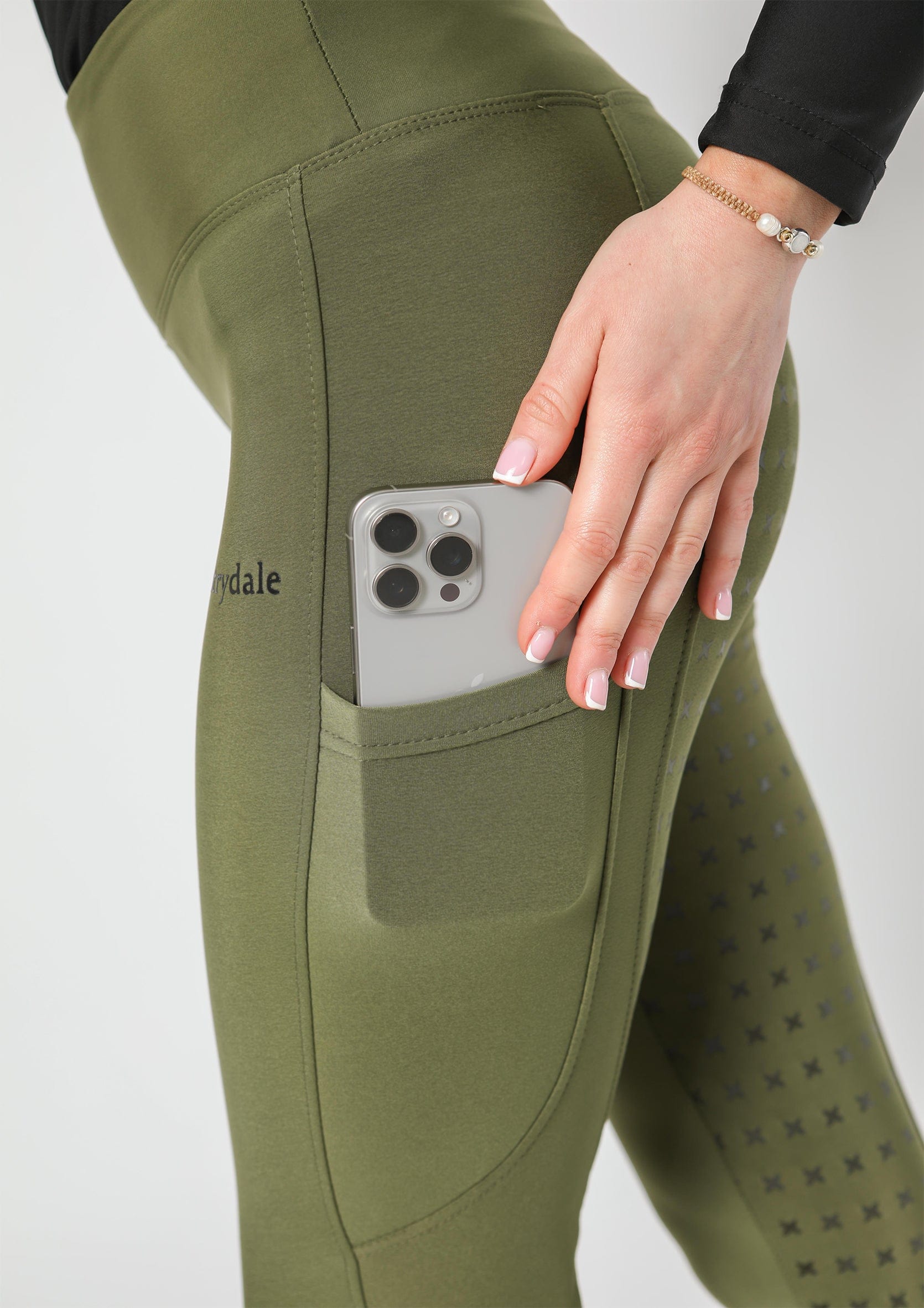 Leggings d'équitation Thermal Performance à fond intégral (Hunter Green)