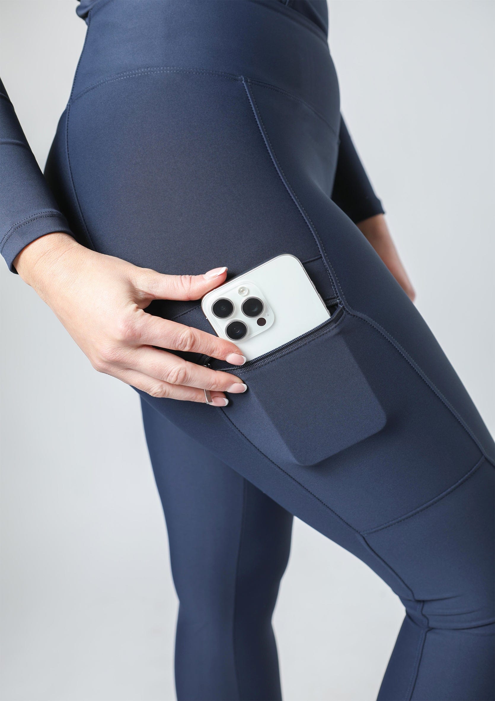Klassische Reitleggings zum Überziehen (Marineblau)