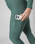 Leggings d'équitation Motion Full Seat (sauge)