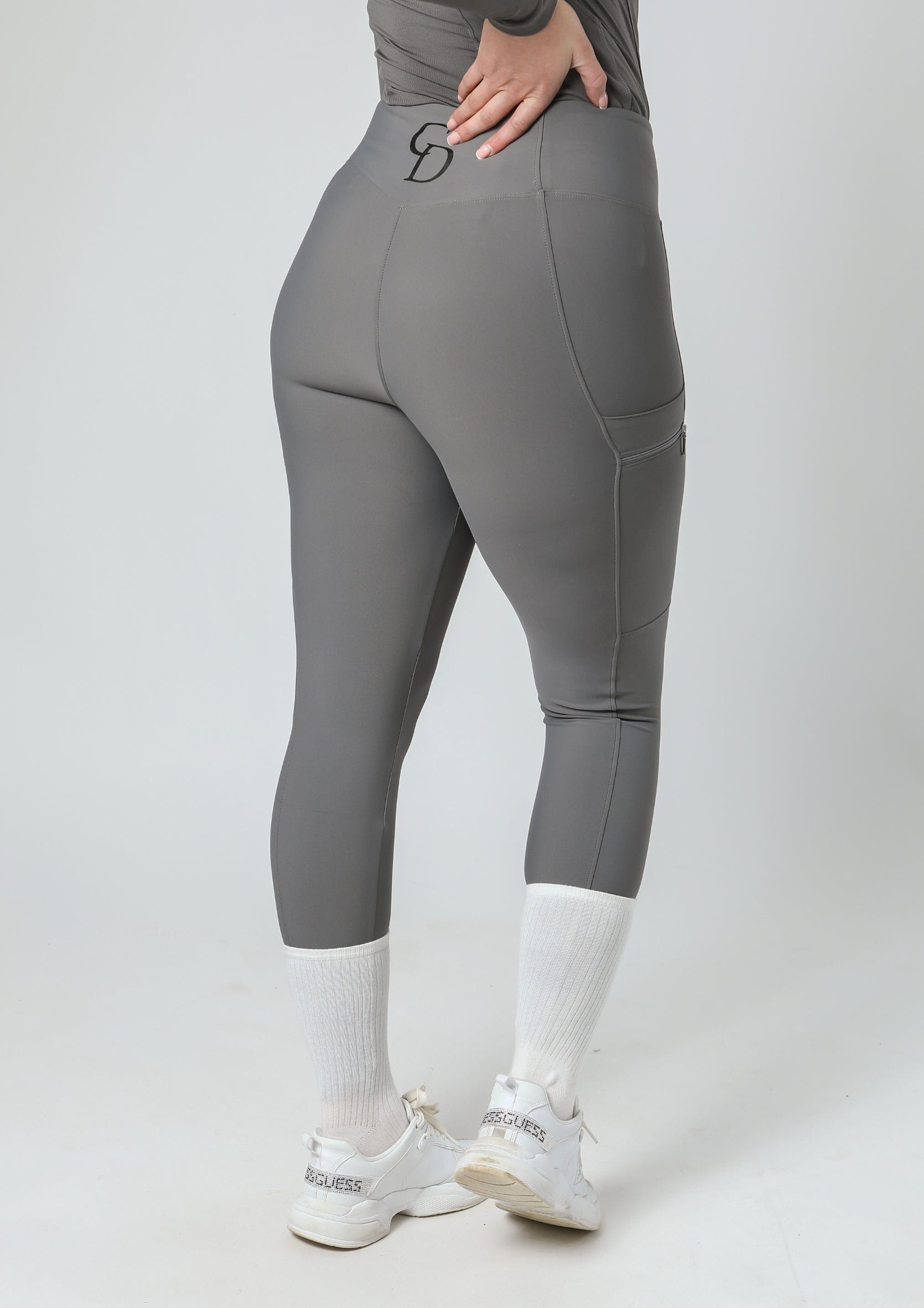 Legging d'équitation classique à enfiler (gris)