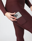 Motion Reitleggings mit Vollbesatz (Weinrot)