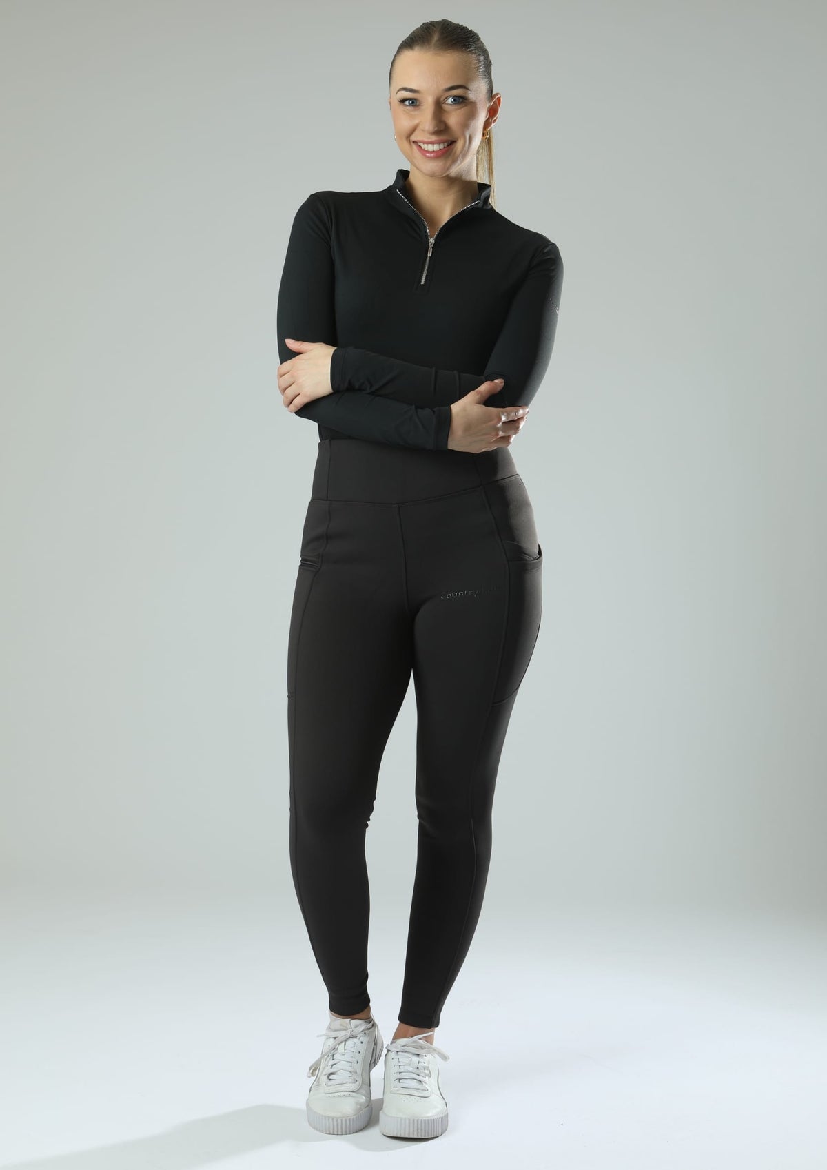 ThermoDry Reitleggings ohne Grip-Besatz (Holzkohle)